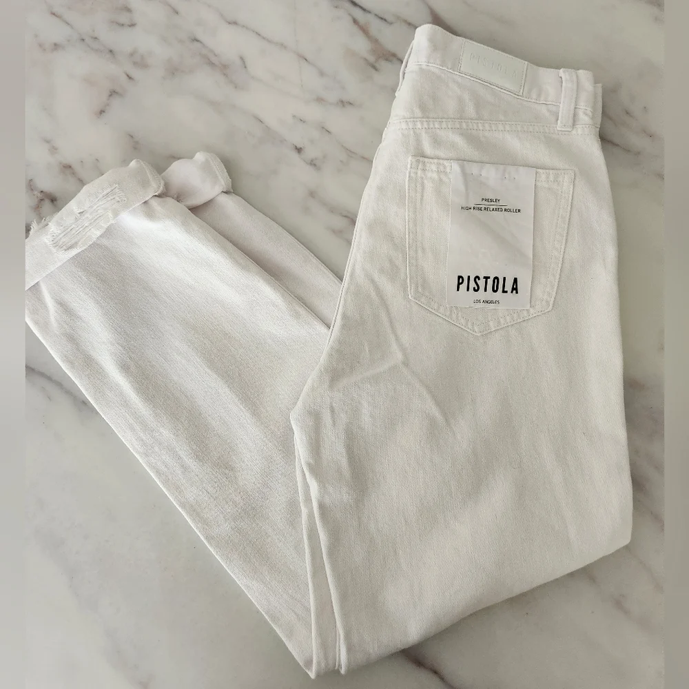 PISTOLA Presley High Rise‎ Relaxed Roller Jeans Anthropologie NWT - Picture 9 of 11